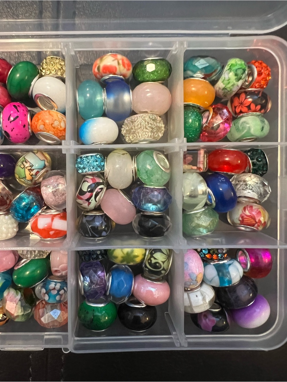 Craft Beads, BIG HOLE EUROPEAN BEADS, Jewelry Supplies, loose bulk beads - Picture 5 of 8